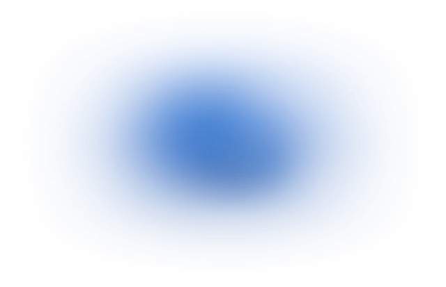 Soft blue radial light glow with a blurred gradient effect on a black background.